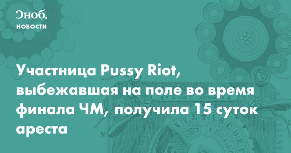 Вероника Никульшина - Участница Pussy Riot, выбежавшая на поле во время финала ЧМ, получила 15 суток ареста - snob.ru - Москва - Франция - Хорватия