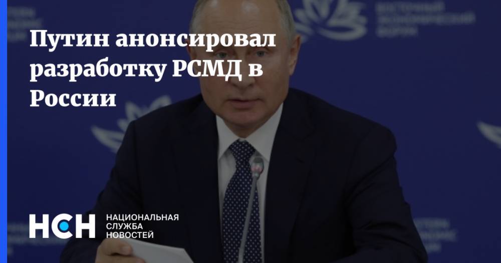 Владимир Путин - Путин анонсировал разработку РСМД в России - nsn.fm - Россия - США