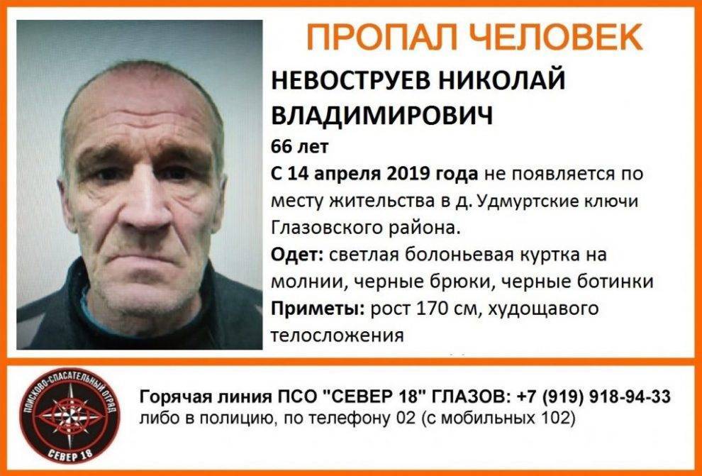 Больше полугода ищут 66-летнего жителя Глазовского района - gorodglazov.com