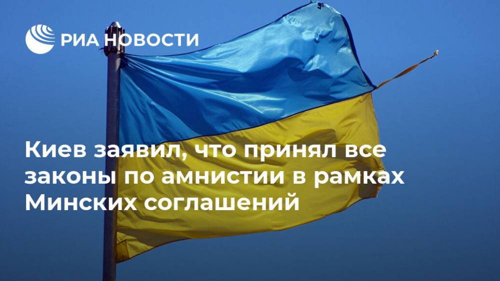 Василий Боднар - Киев принял все законы по амнистии в рамках Минских соглашений - ria.ru - Москва - Украина