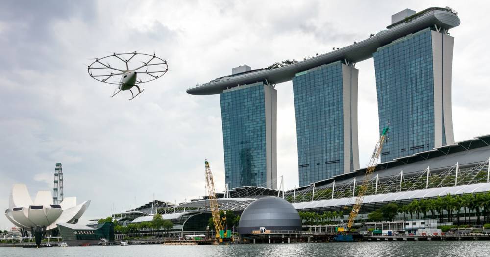 Аэротакси Volocopter выполнило наиболее сложный полет - popmech.ru - Сингапур - Республика Сингапур - Будущее