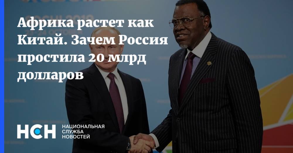 Владимир Путин - Африка растет как Китай. Зачем Россия простила 20 млрд долларов - nsn.fm - Москва - Россия - Сочи - Эфиопия