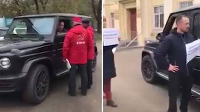 Видео: иркутский чиновник уехал с пикета под крики "Позор!" - ren.tv - район Иркутский