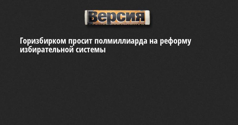 Виктор Миненко - Горизбирком просит полмиллиарда на реформу избирательной системы - neva.versia.ru