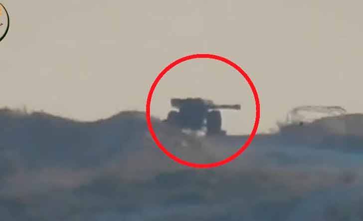 Протурецкие джихадисты прямым попаданием из ПТРКа уничтожили артиллерийское орудие ВС САР — видео - free-news.su - Сирия - Хан-Шейхун - Турция