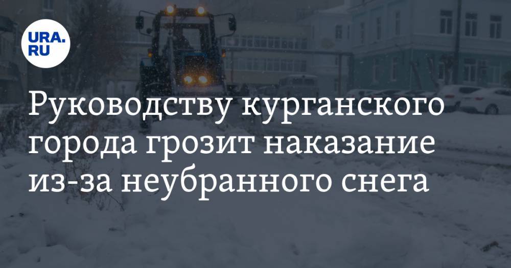 Руководству курганского города грозит наказание из-за неубранного снега - ura.news - Курганская обл. - Шадринск