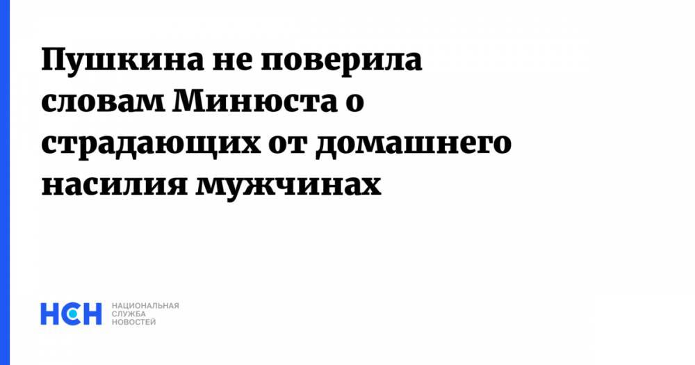 Михаил Гальперин - Пушкина не поверила словам Минюста о страдающих от домашнего насилия мужчинах - nsn.fm - Россия