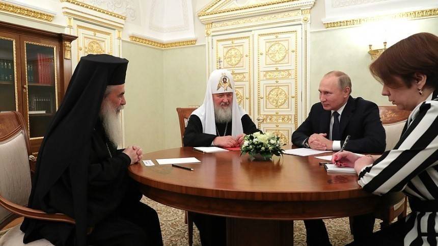 Владимир Путин - патриарх Кирилл - Путин подчеркнул особую связь православных церквей России и Израиля - 5-tv.ru - Москва - Израиль - Палестина