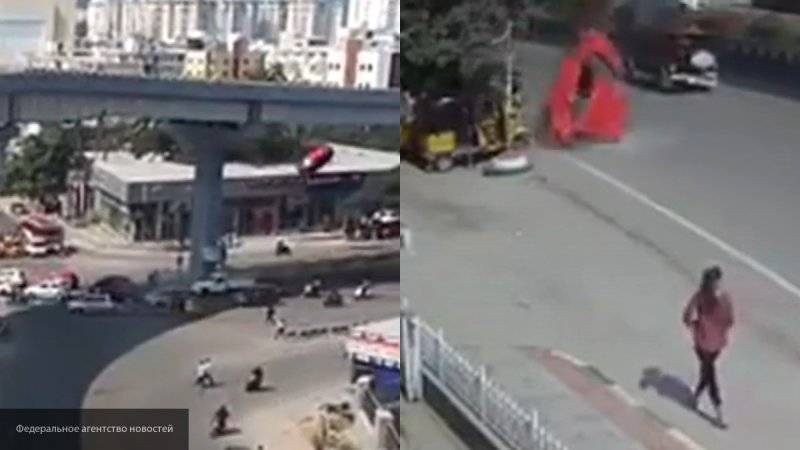 Видео с убивающей "летающей" машиной в Индии появилось в Сети - nation-news.ru - Индия - Хайдарабад