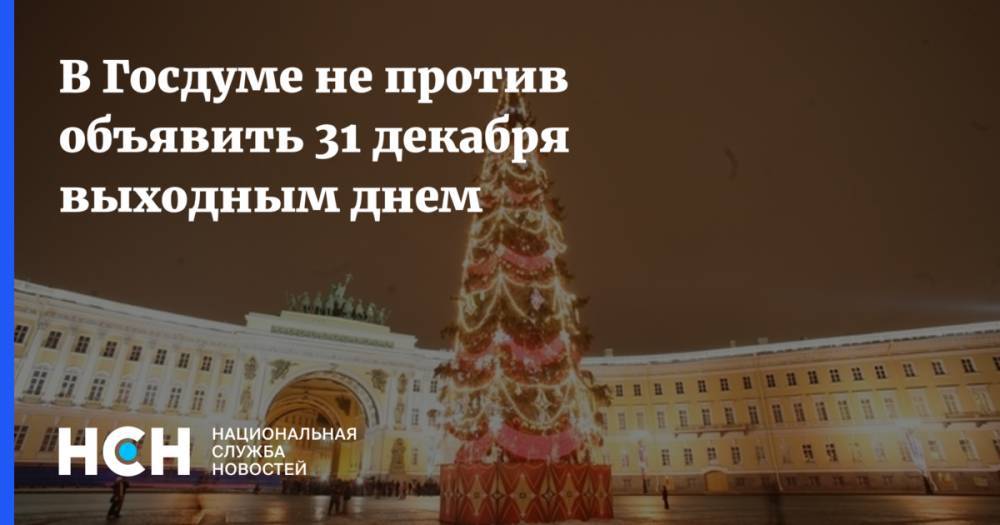 Тамара Плетнева - В Госдуме не против объявить 31 декабря выходным днем - nsn.fm - Москва - Россия
