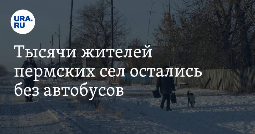 Тысячи жителей пермских сел остались без автобусов - ura.news