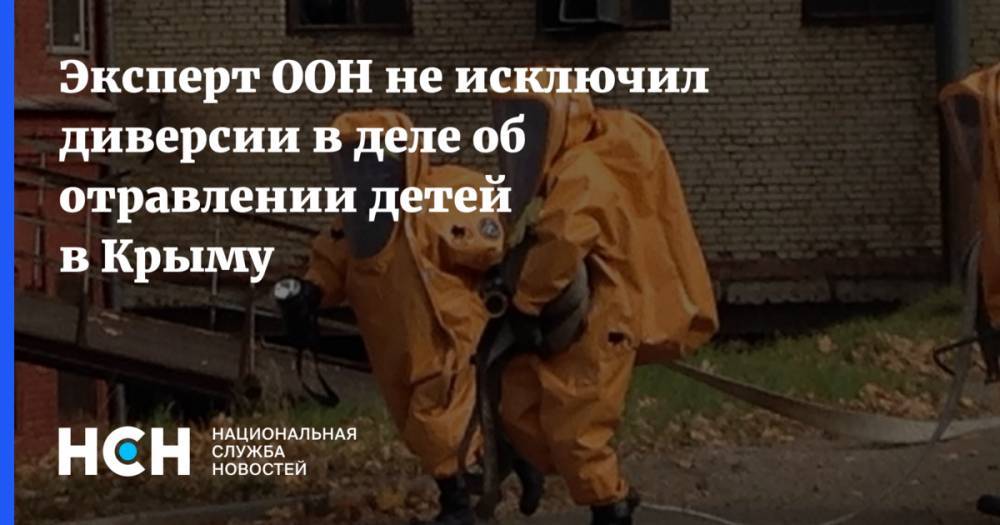 Игорь Никулин - Эксперт ООН не исключил диверсии в деле об отравлении детей в Крыму - nsn.fm - Симферополь