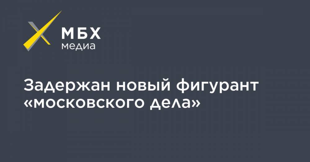 Сергей Суровцев - Задержан новый фигурант «московского дела» - mbk.news - Москва