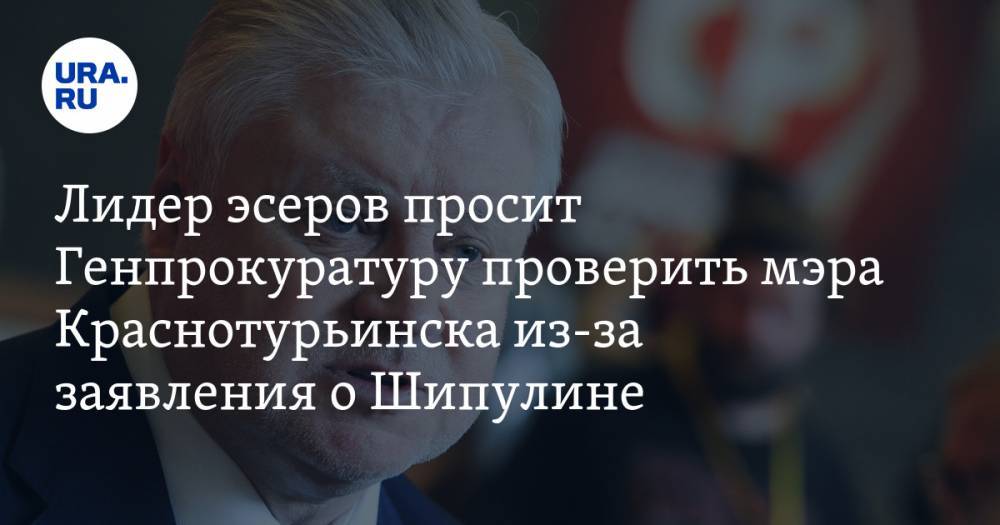 Сергей Миронов - Александр Устинов - Лидер эсеров просит Генпрокуратуру проверить мэра Краснотурьинска из-за заявления о Шипулине - ura.news - Россия - Свердловская обл. - Краснотурьинск