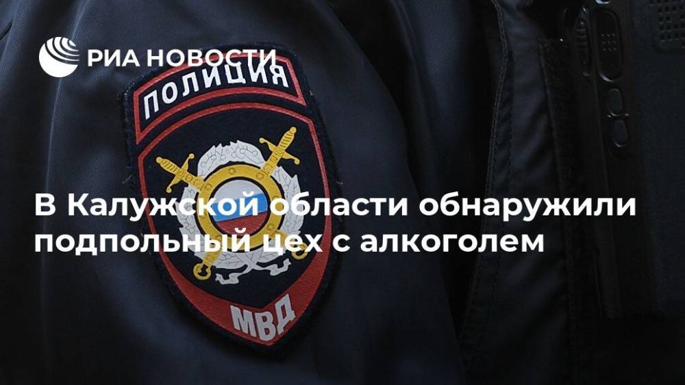 Ирина Волк - В Калужской области обнаружили подпольный цех с алкоголем - ria.ru - Москва - Россия - Московская обл. - Калужская обл.