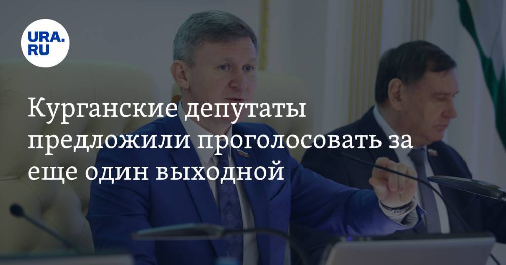 Дмитрий Фролов - Курганские депутаты предложили проголосовать за еще один выходной - ura.news - Курган