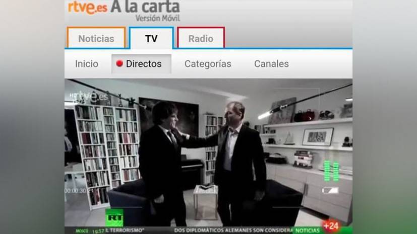 Эфир испанского канала прервался программой RT с Пучдемоном - russian.rt.com - Испания - Эквадор