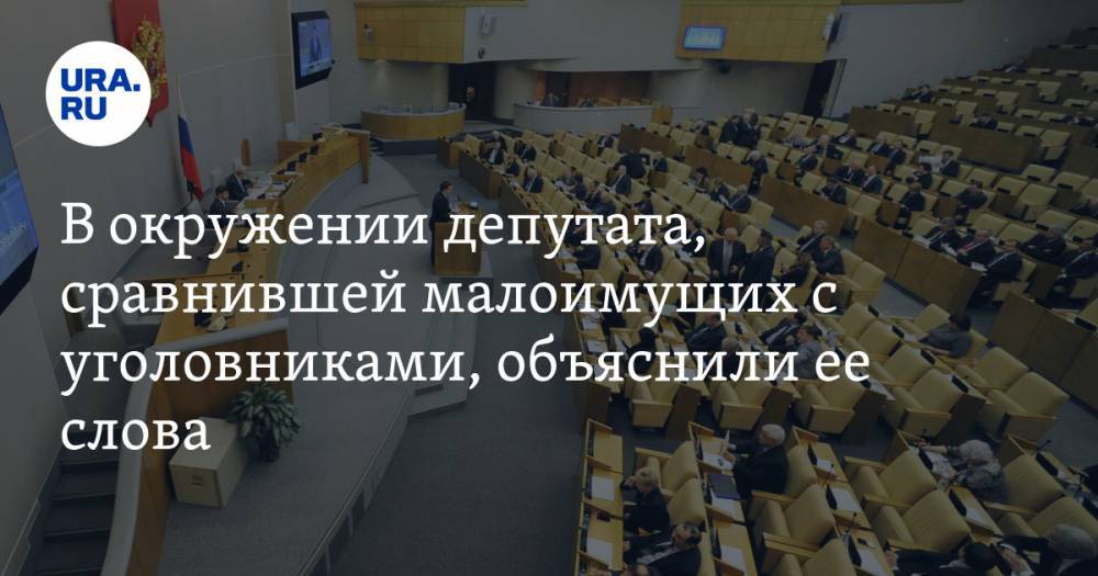 Ирина Гусева - В окружении депутата, сравнившей малоимущих с уголовниками, объяснили ее слова - ura.news