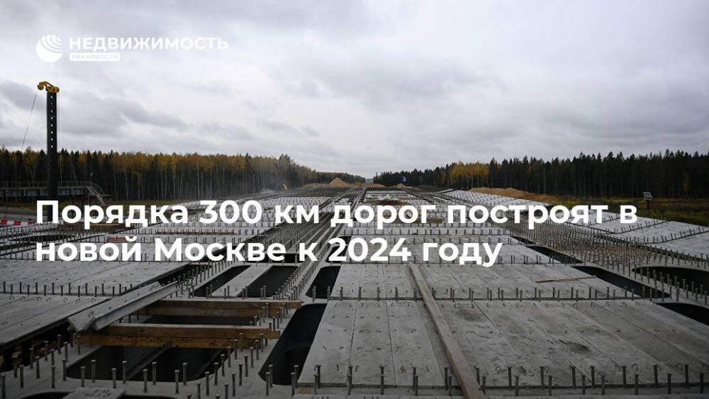Владимир Жидкин - Порядка 300 км дорог построят в новой Москве к 2024 году - realty.ria.ru - Москва