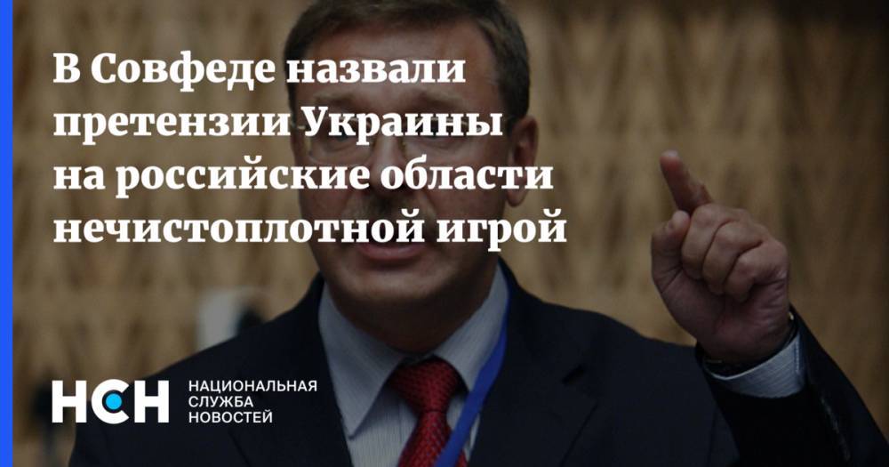 Вячеслав Володин - Константин Косачев - В Совфеде назвали претензии Украины на российские области нечистоплотной игрой - nsn.fm - Россия - Украина - Киев