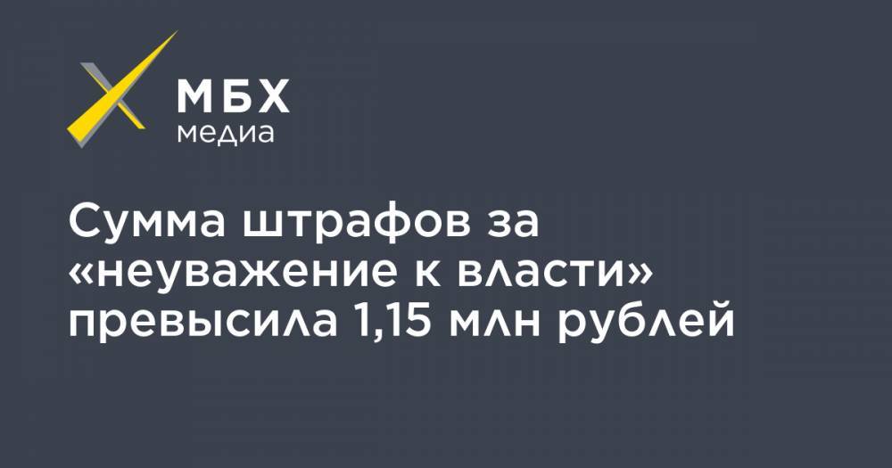 Владимир Путин - Павел Чиков - Сумма штрафов за «неуважение к власти» превысила 1,15 млн рублей - mbk.news - Россия