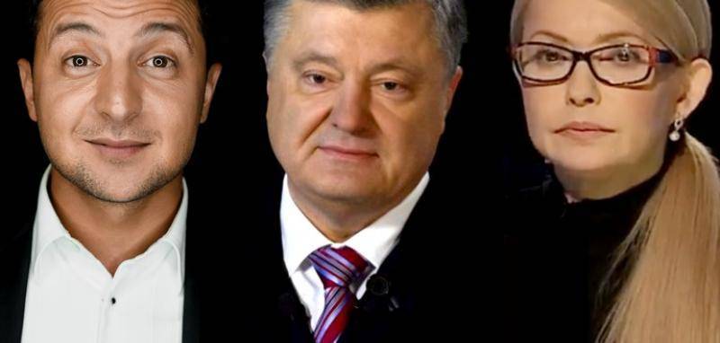 Владимир Зеленский - Петр Порошенко - Игорь Смешко - Анатолий Гриценко - Юрий Бойко - Александр Вилкул - Евгений Мураев - Юлий Тимошенко - Олег Ляшко - Парадокс: Зеленский на первом месте, но обыватель не верит, что Порошенко отдаст трон - politnavigator.net - Украина