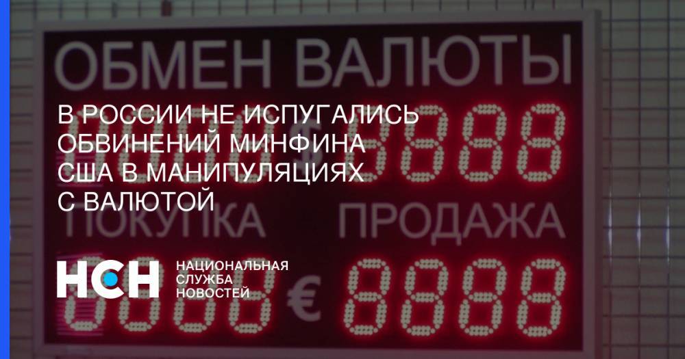 Сергей Хестанов - В России не испугались обвинений Минфина США в манипуляциях с валютой - nsn.fm - Россия - США - Вашингтон