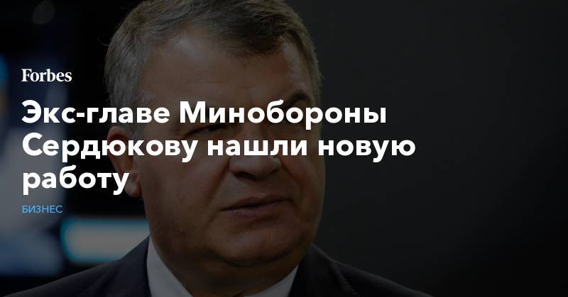 Владимир Путин - Анатолий Сердюков - Денис Мантуров - Экс-главе Минобороны Сердюкову нашли новую работу - forbes.ru - Россия
