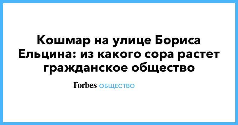 Кошмар на улице Бориса Ельцина: из какого сора растет гражданское общество - forbes.ru - Москва - Санкт-Петербург - Екатеринбург - респ. Ингушетия - Архангельск - Сыктывкар