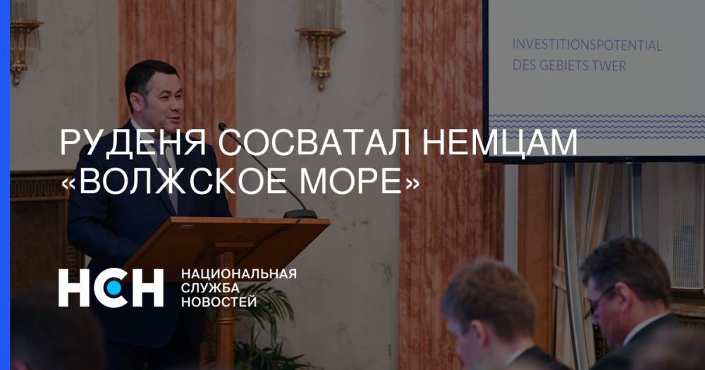 Игорь Руденя - Руденя сосватал немцам «Волжское море» - nsn.fm - Россия - Берлин - Тверская обл.