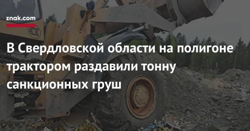 В&nbsp;Свердловской области на&nbsp;полигоне трактором раздавили тонну санкционных груш - znak.com - Россия - Екатеринбург - Белоруссия - Литва - Свердловская обл. - Бангладеш