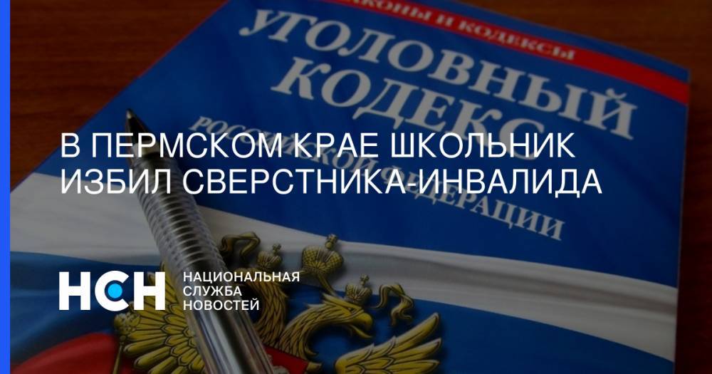 В Пермском крае школьник избил сверстника-инвалида - nsn.fm - Пермский край