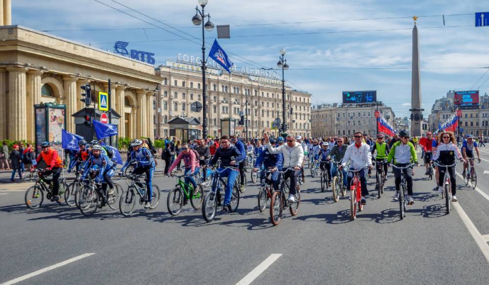 Петр I - Петр I стал символом Большого Велопарада – 2019 - gorod-plus.tv - Россия - Санкт-Петербург