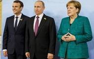 Владимир Путин - Ангела Меркель - Эммануэль Макрон - В Кремле рассказали, о чем Путин говорил с Меркель и Макроном - korrespondent.net - Россия - Украина - Киев - Германия - Франция - Донбасс - Меркель - Переговоры