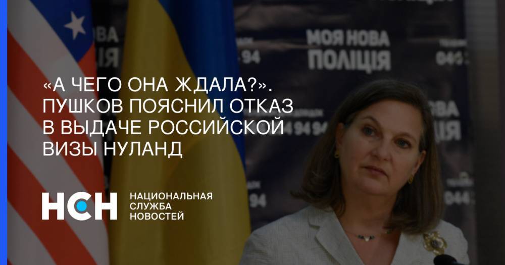 Алексей Пушков - Виктория Нуланд - «А чего она ждала?». Пушков пояснил отказ в выдаче российской визы Нуланд - nsn.fm - Россия - США