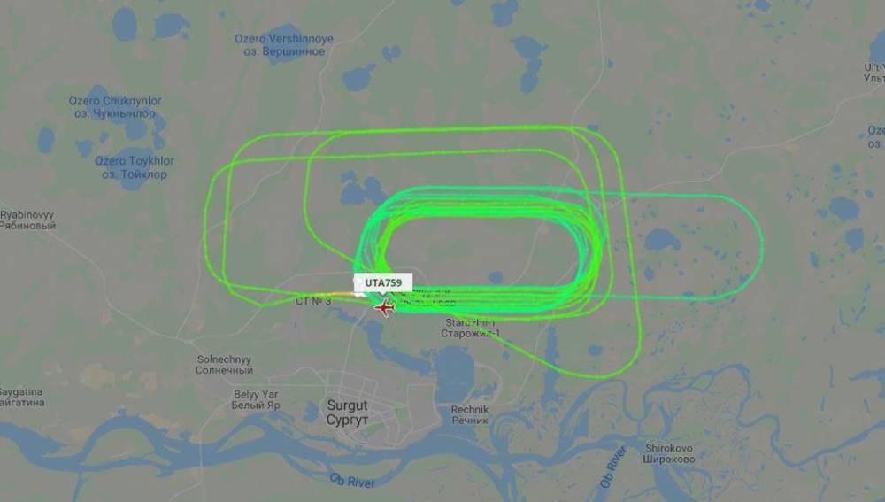 Самолет Utair вернулся в Сургут из-за неполадки - m24.ru - Москва - Таджикистан - Сургут - Astana
