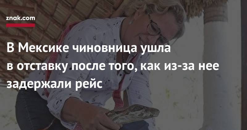 В&nbsp;Мексике чиновница ушла в&nbsp;отставку после того, как из-за нее задержали рейс - znak.com - Мексика
