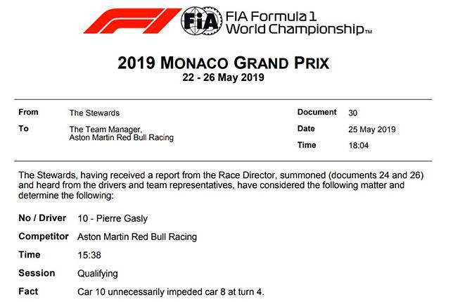 Роман Грожан - Пьер Гасли - Гасли потеряет три позиции на старте - f1news.ru - Монако