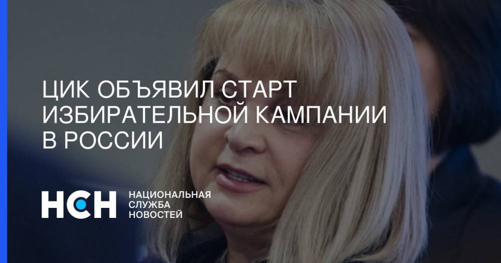 Элла Памфилова - ЦИК объявил старт избирательной кампании в России - nsn.fm