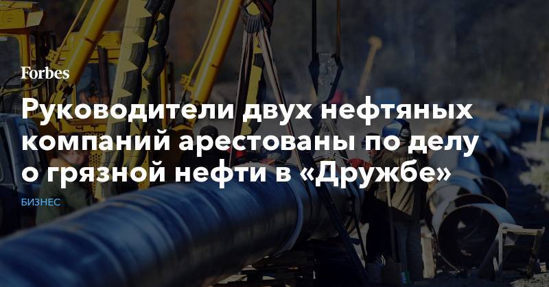 Александр Новак - Руководители двух нефтяных компаний арестованы по делу о грязной нефти в «Дружбе» - forbes.ru - Самара