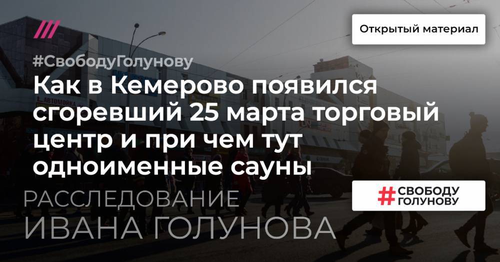 Иван Голунов - Александр Бастрыкин - Всероссийская «Зимняя вишня». Как в Кемерово появился сгоревший 25 марта торговый центр и при чем тут одноименные сауны - tvrain.ru - Россия - Кемерово
