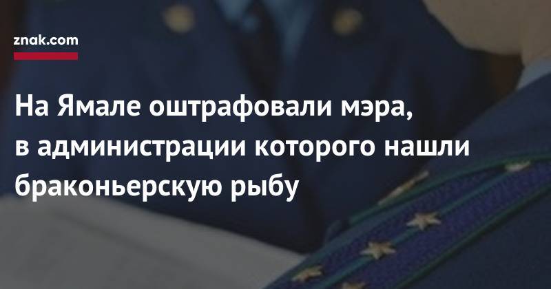 На&nbsp;Ямале оштрафовали мэра, в&nbsp;администрации которого нашли браконьерскую рыбу - znak.com - Россия - район Ямальский