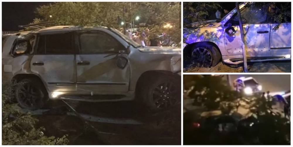 Водитель Lexus сбегал от погони и вылетел с дороги в Актау (фото, видео) - nur.kz - Актау