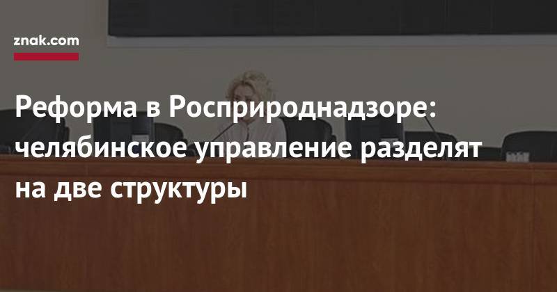 Реформа в&nbsp;Росприроднадзоре: челябинское управление разделят на&nbsp;две структуры - znak.com - Россия - Екатеринбург - Челябинск - Уральск - Магнитогорск