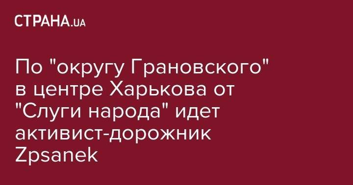 Александр Грановский - Александр Куницкий - По "округу Грановского" в центре Харькова от "Слуги народа" идет активист-дорожник Zpsanek - strana.ua