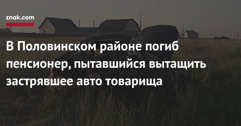 В&nbsp;Половинском районе погиб пенсионер, пытавшийся вытащить застрявшее авто товарища - znak.com - Курганская обл.