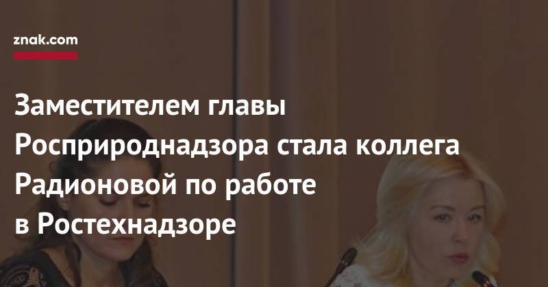 Дмитрий Медведев - Светлана Радионова - Заместителем главы Росприроднадзора стала коллега Радионовой по&nbsp;работе в&nbsp;Ростехнадзоре - znak.com - Россия