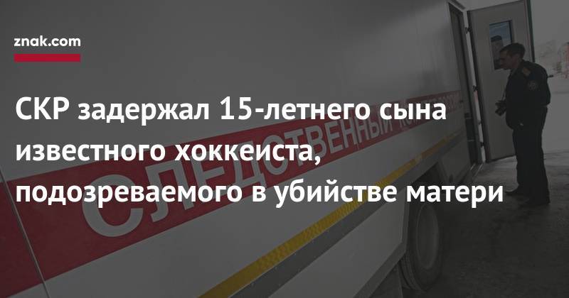 Максим Соколов - СКР задержал 15-летнего сына известного хоккеиста, подозреваемого в убийстве матери - znak.com - Ленинградская обл. - р-н Всеволожский