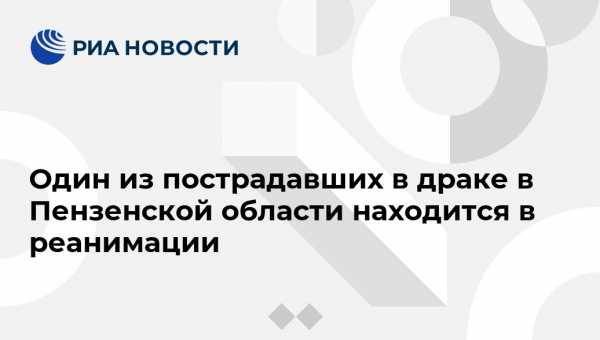 Один из пострадавших в драке в Пензенской области находится в реанимации - vestirossii.com - Пензенская обл. - Пенза - район Бессоновский