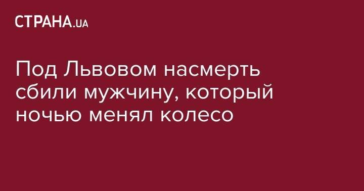 Под Львовом насмерть сбили мужчину, который ночью менял колесо - strana.ua - Львовская обл. - Ровенская обл.